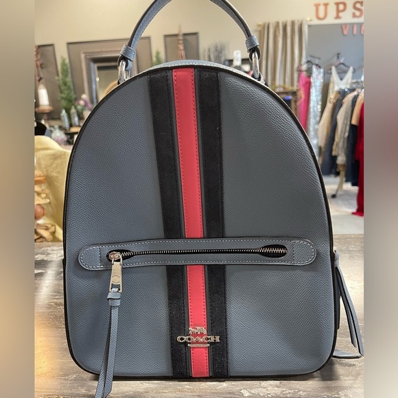 Coach Handbags - NWOT Coach Jordyn Backpack with Varsity Stripe
